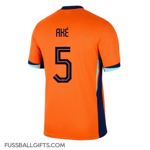 Niederlande Nathan Ake #5 Fußballbekleidung Heimtrikot EM 2024 Kurzarm